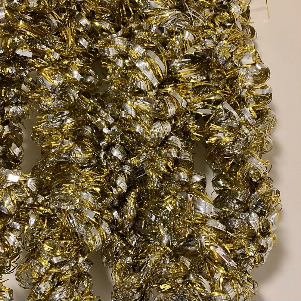 Vintage NEW Holiday Trims Angel's Hair Gold & Silver Garland